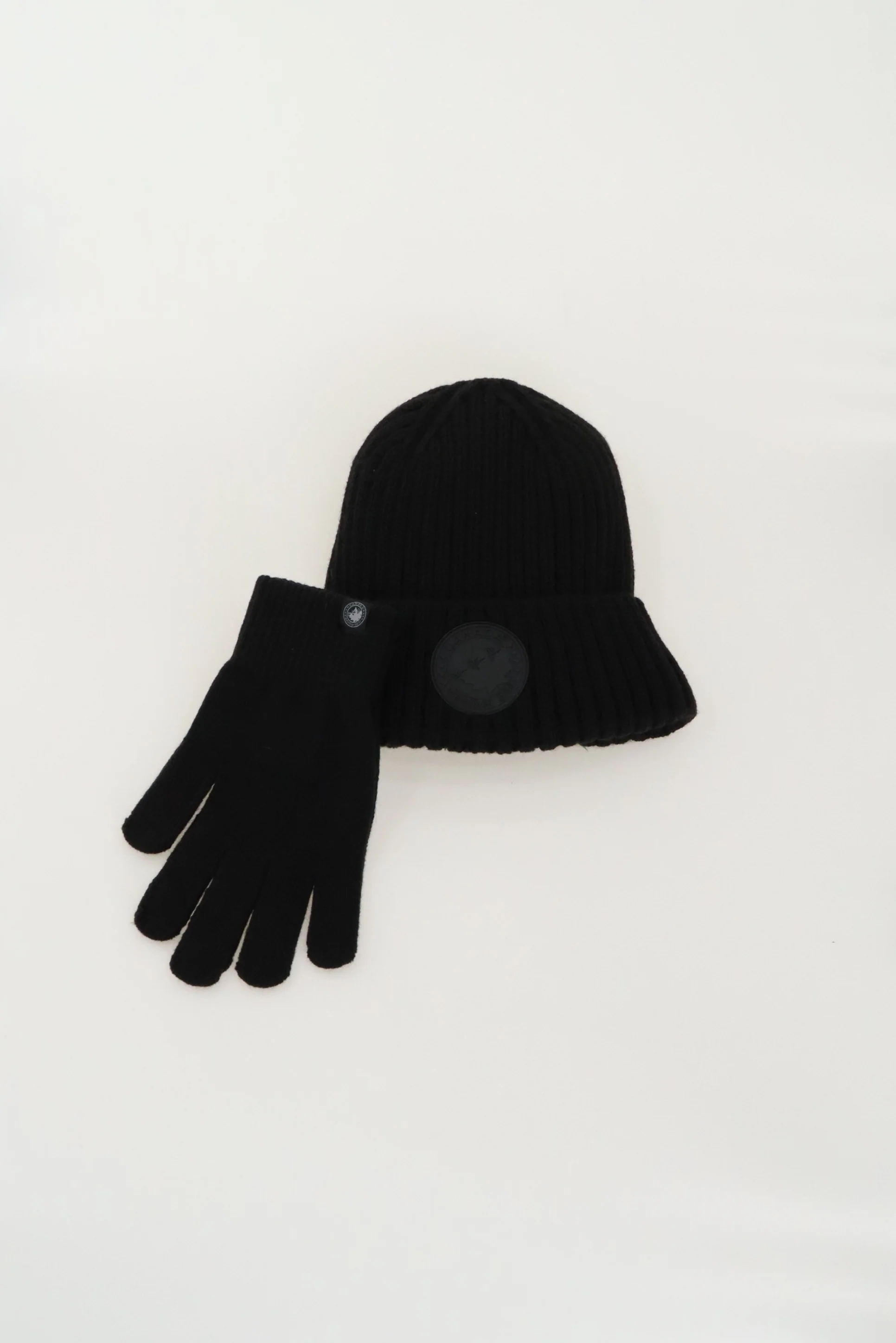 Canada Weather Gear Gloves and Ribbed Knit Hat - Black - Image 4