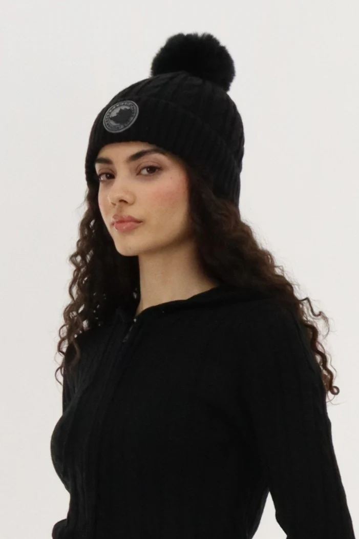 Canada Weather Gear Gloves and Cable Knit Hat - Black - Image 2