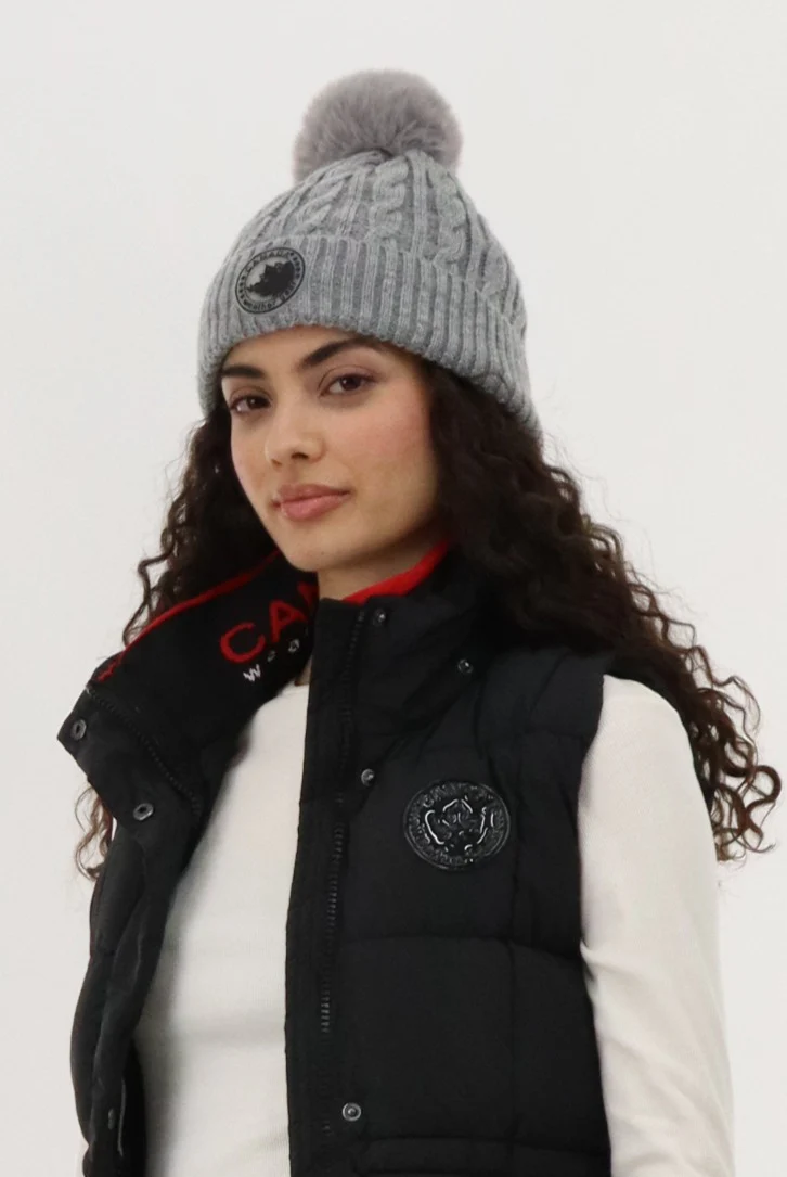 Canada Weather Gear Gloves and Cable Knit Hat - Grey - Image 2