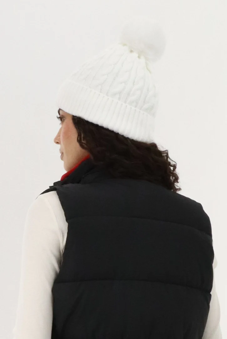 Canada Weather Gear Gloves and Cable Knit Hat - White - Image 3