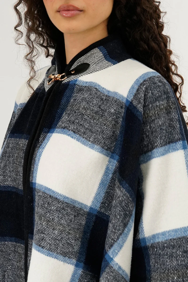 Canada Weather Gear Plaid Poncho - Blue - Image 4