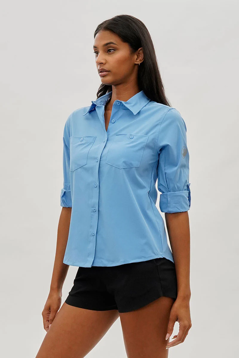 Canada Weather Gear Button Up Utility Shirt - Blue - Image 2