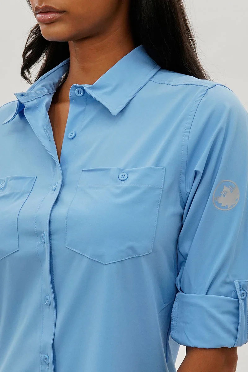 Canada Weather Gear Button Up Utility Shirt - Blue - Image 4