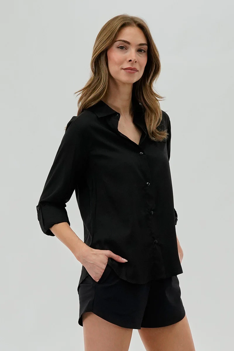 Canada Weather Gear Button Up Collared Shirt - Black - Image 2