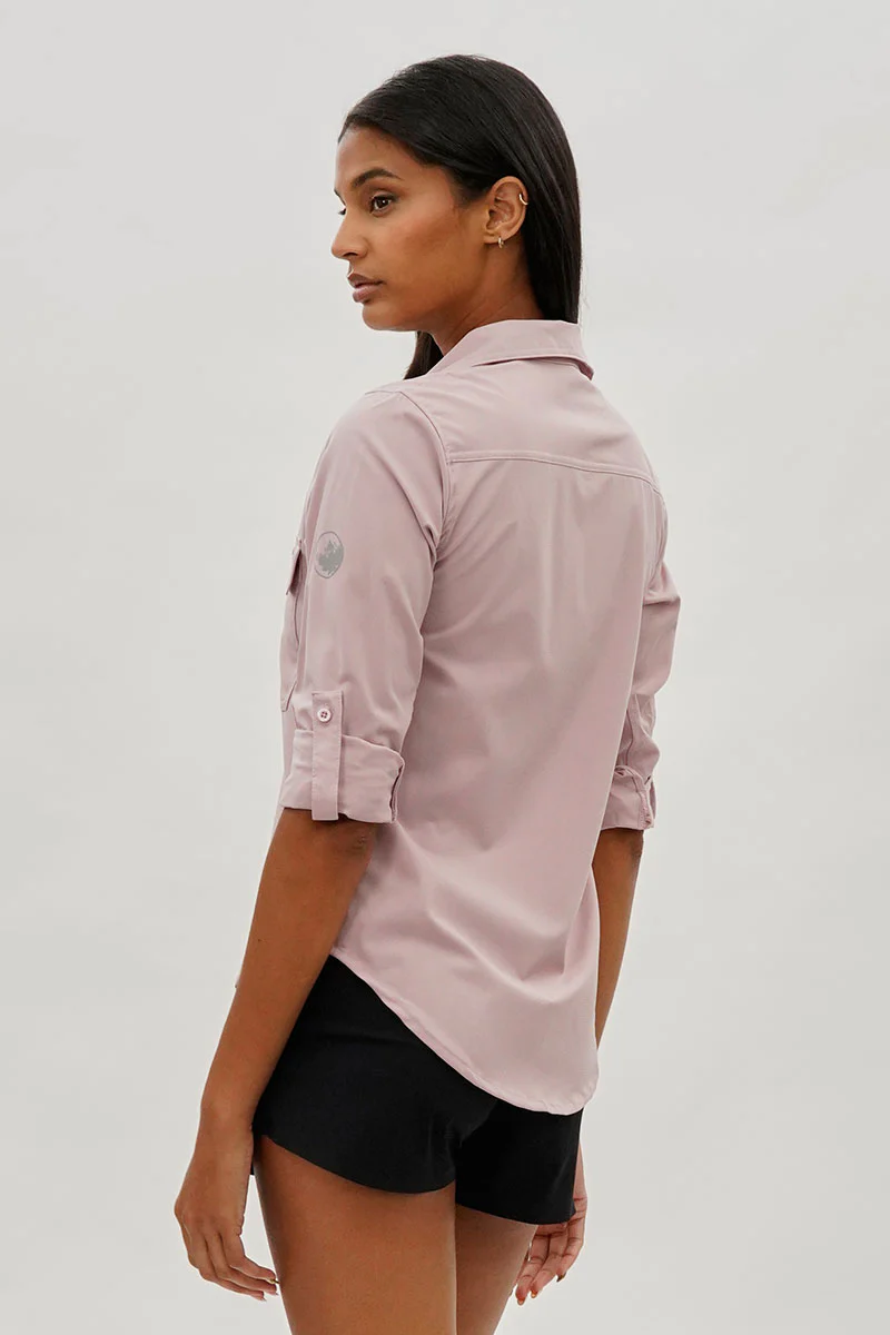 Canada Weather Gear Button Up Ripstop Utility Shirt - Pink - Image 3