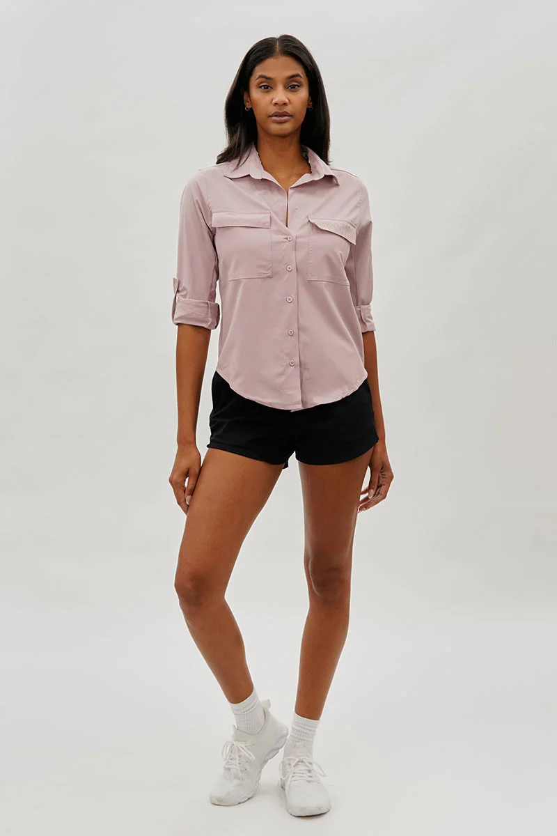 Canada Weather Gear Button Up Ripstop Utility Shirt - Pink - Image 5