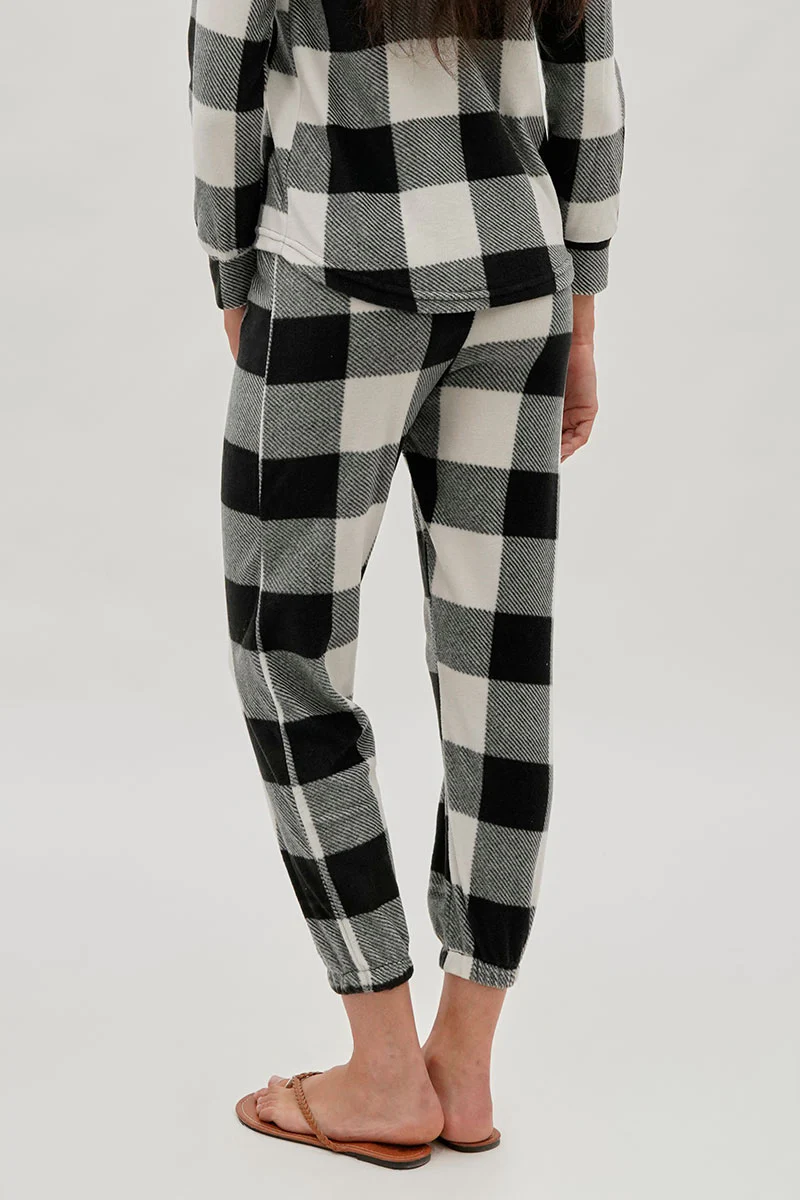 Canada Weather Gear Plaid Jogger Pajama Pants - White - Image 3