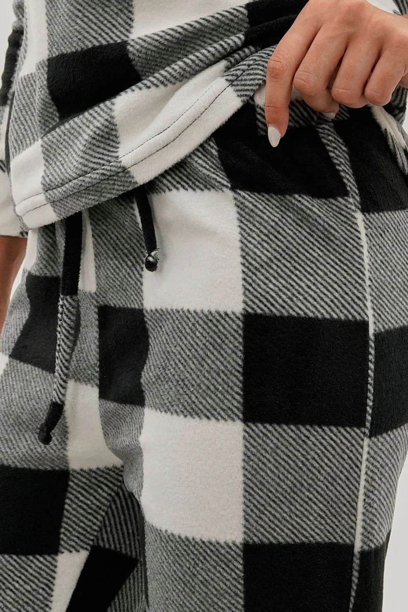 Canada Weather Gear Plaid Jogger Pajama Pants - White - Image 4