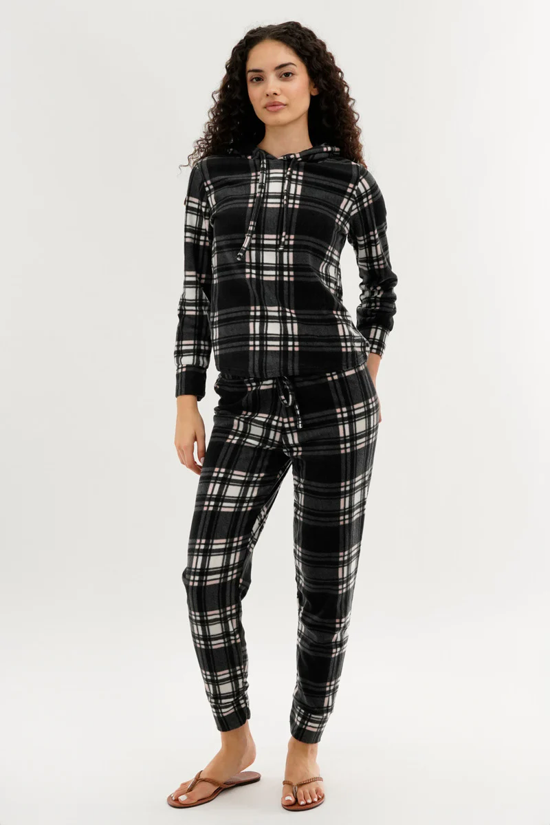 Canada Weather Gear Plaid Pajama Pants - Black - Image 5