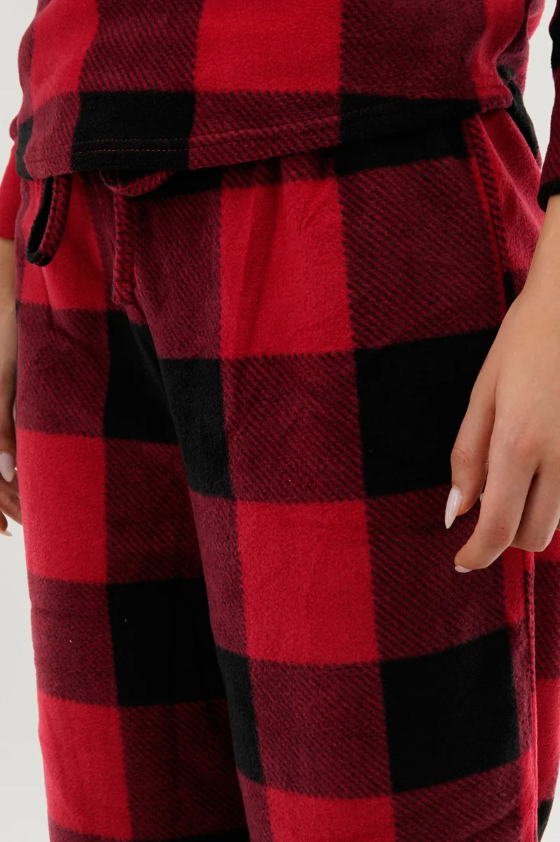 Canada Weather Gear Plaid Wide Leg Pajama Pants - Red - Image 4