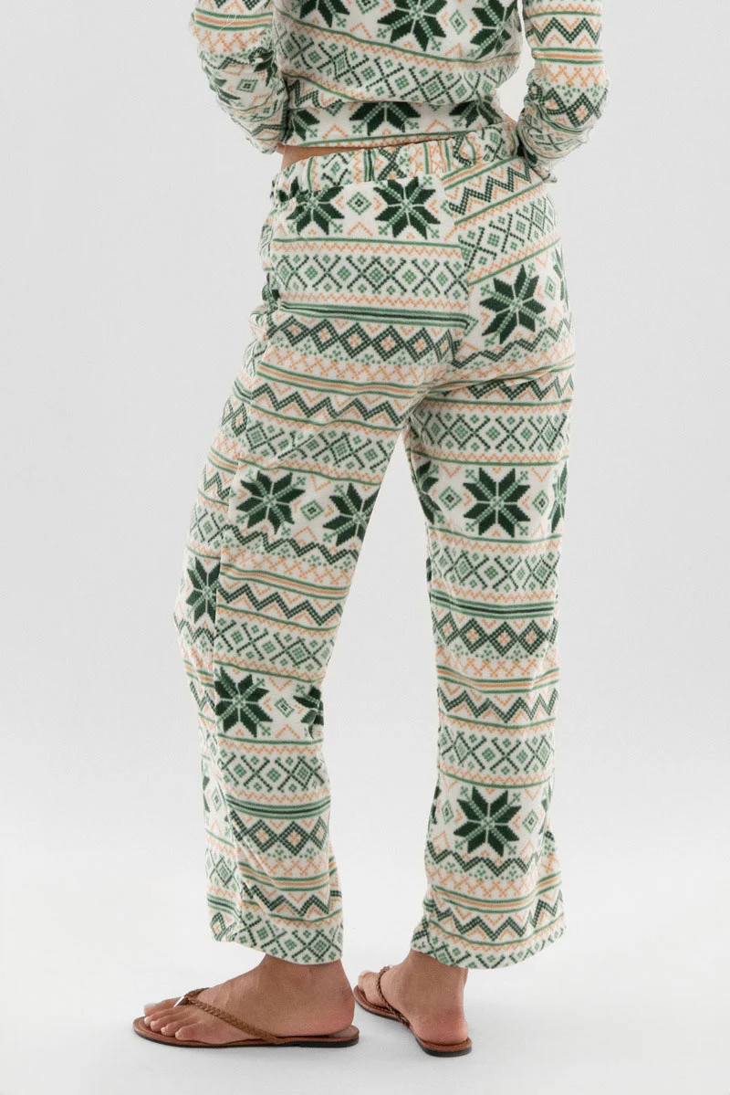 Canada Weather Gear Festive Print Wide Leg Pajama Pants - White - Image 3