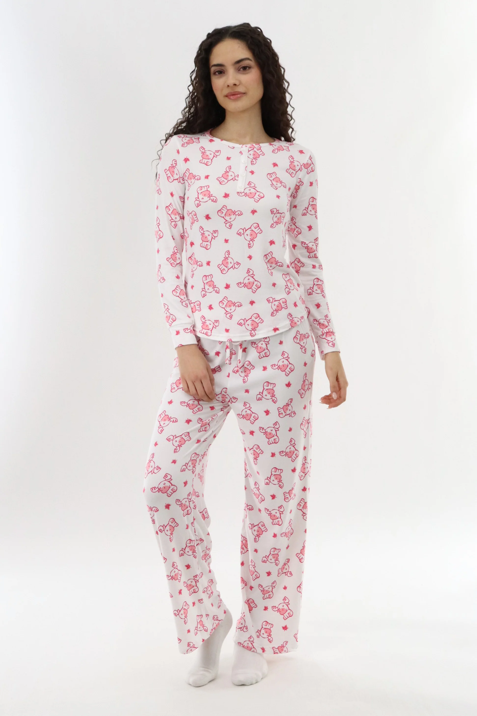 Canada Weather Gear Long Printed Pajama Pants - White - Image 5