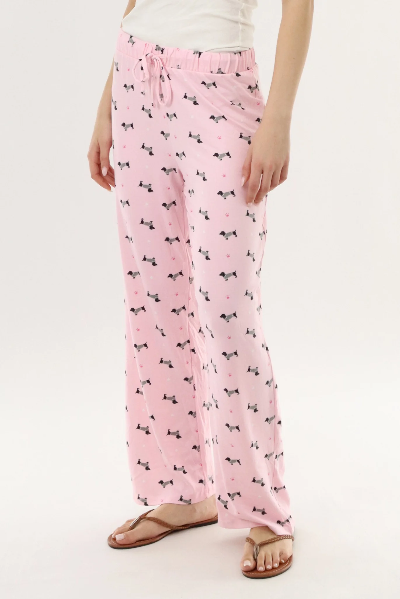 Canada Weather Gear Dog Print Long Pajama Pants - Pink - Image 2