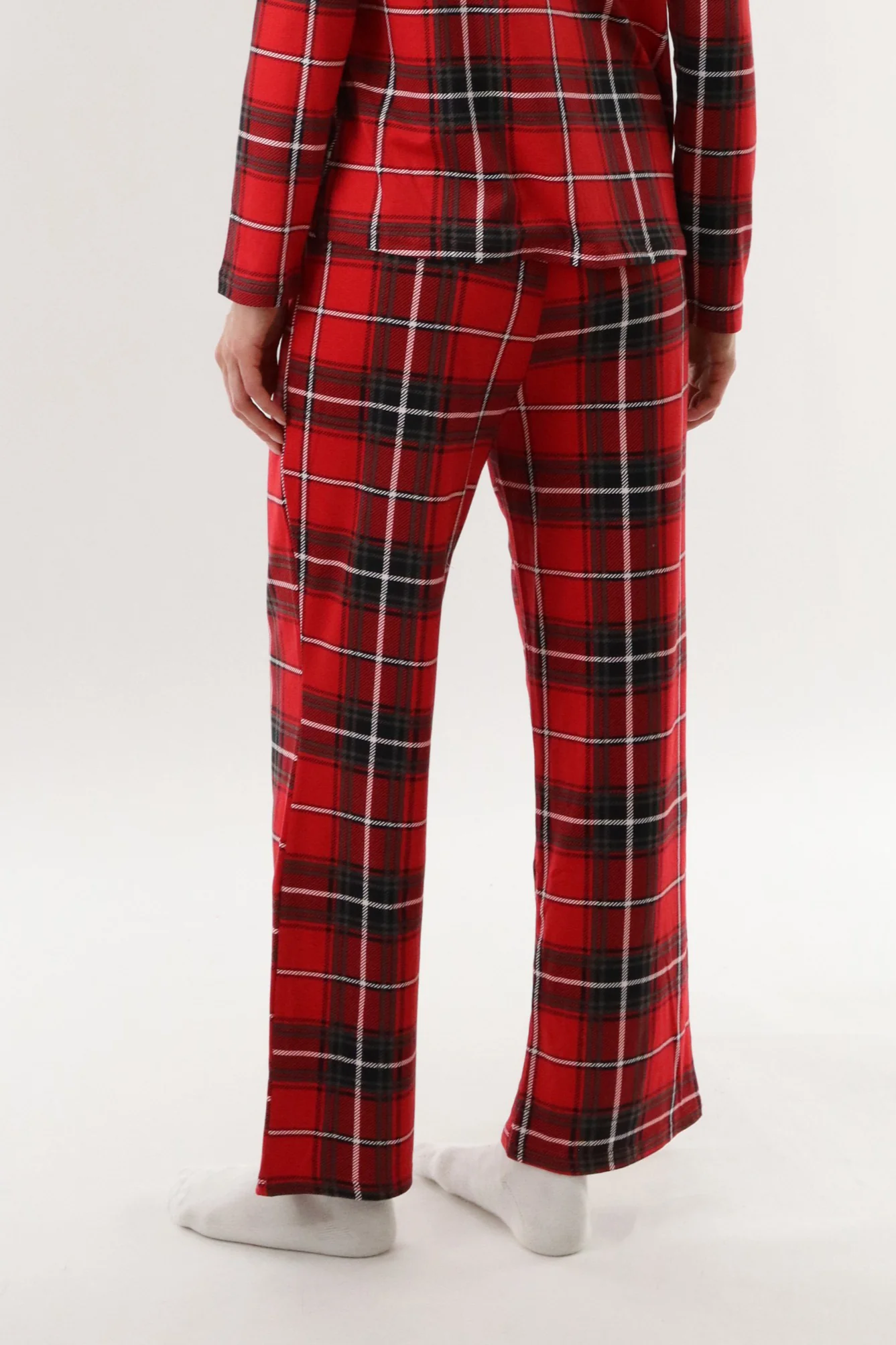Canada Weather Gear Wide Leg Plaid Pajama Pants - Red - Image 3