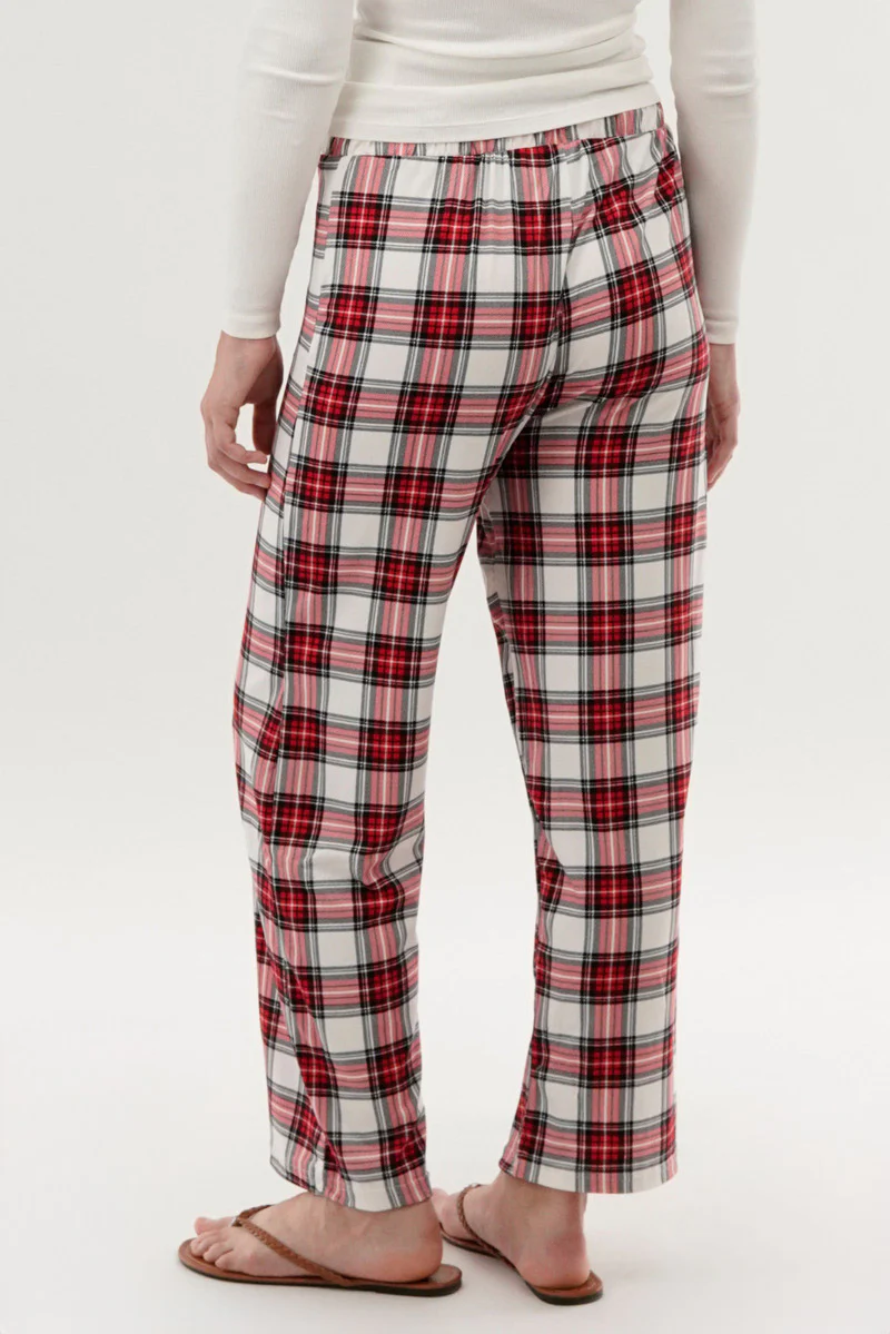 Canada Weather Gear Plaid Wide Leg Pajama Pants - White - Image 3