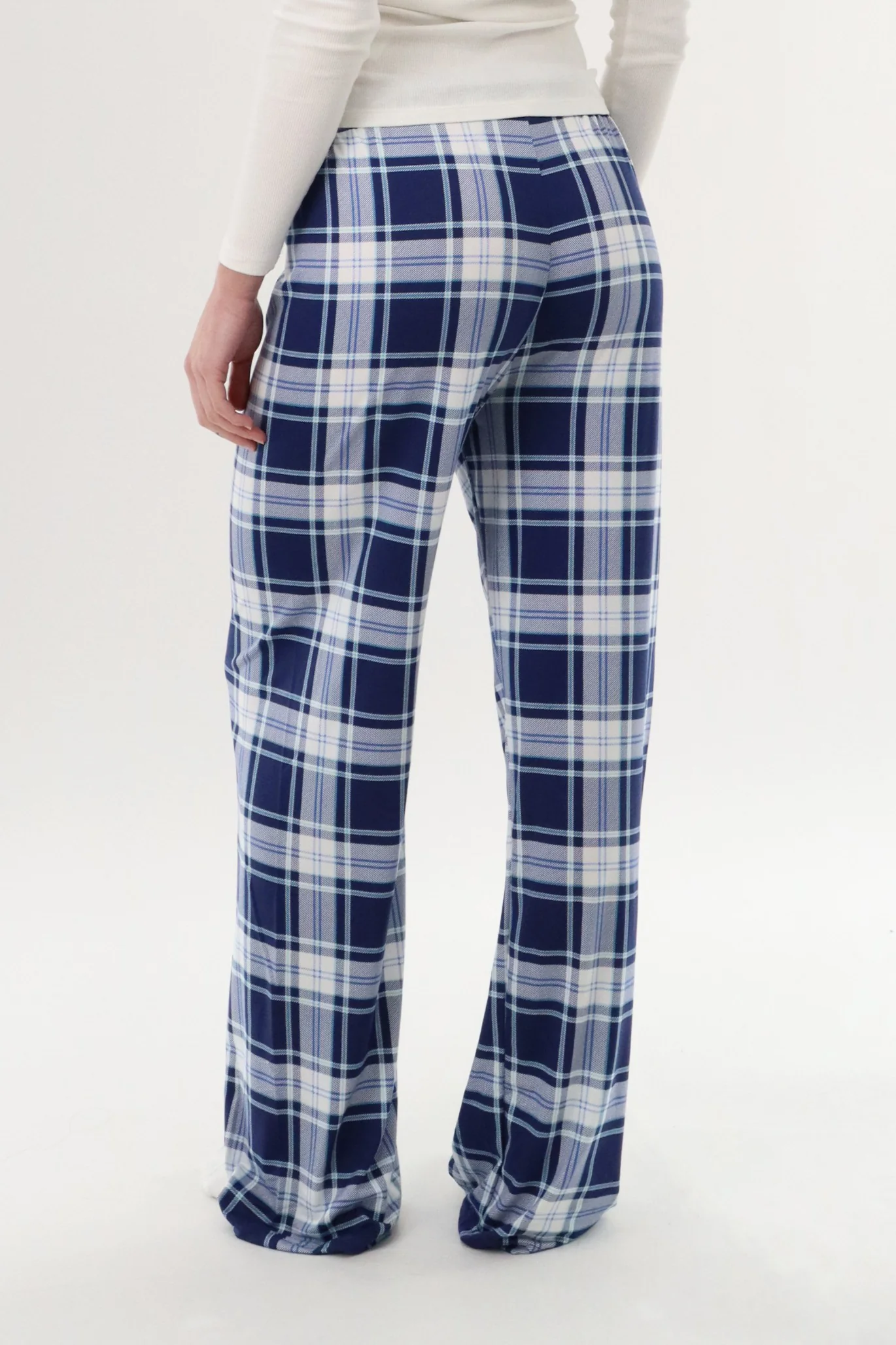 Canada Weather Gear Wide Leg Plaid Pajama Pants - Navy - Image 3