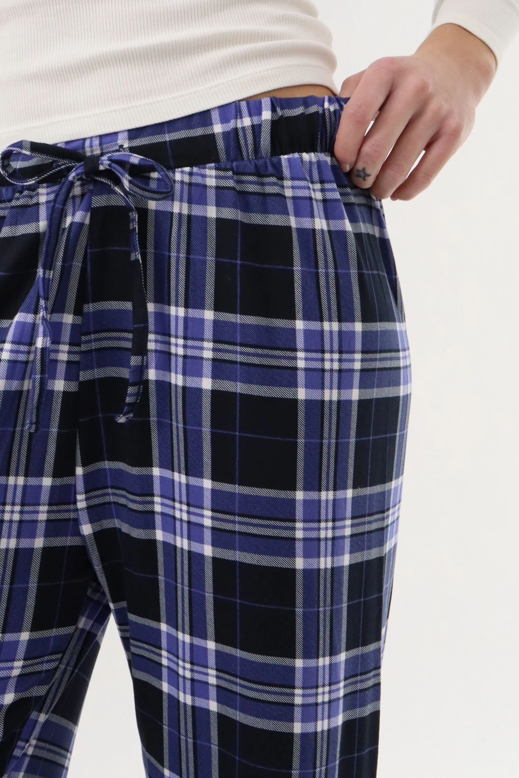 Canada Weather Gear Wide Leg Plaid Pajama Pants - Purple - Image 4