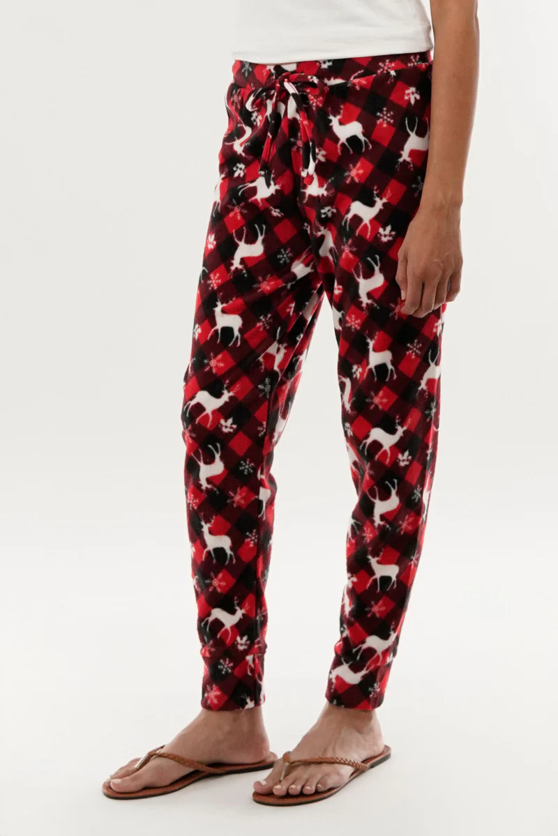 Canada Weather Gear Festive Print Pajama Pants - Red - Image 2
