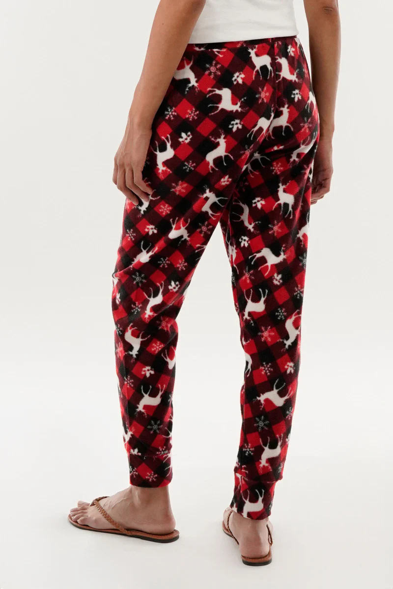 Canada Weather Gear Festive Print Pajama Pants - Red - Image 3