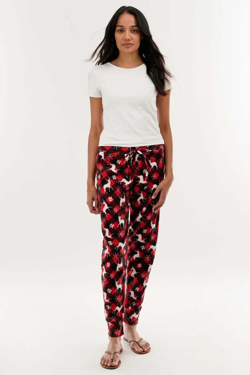 Canada Weather Gear Festive Print Pajama Pants - Red - Image 5