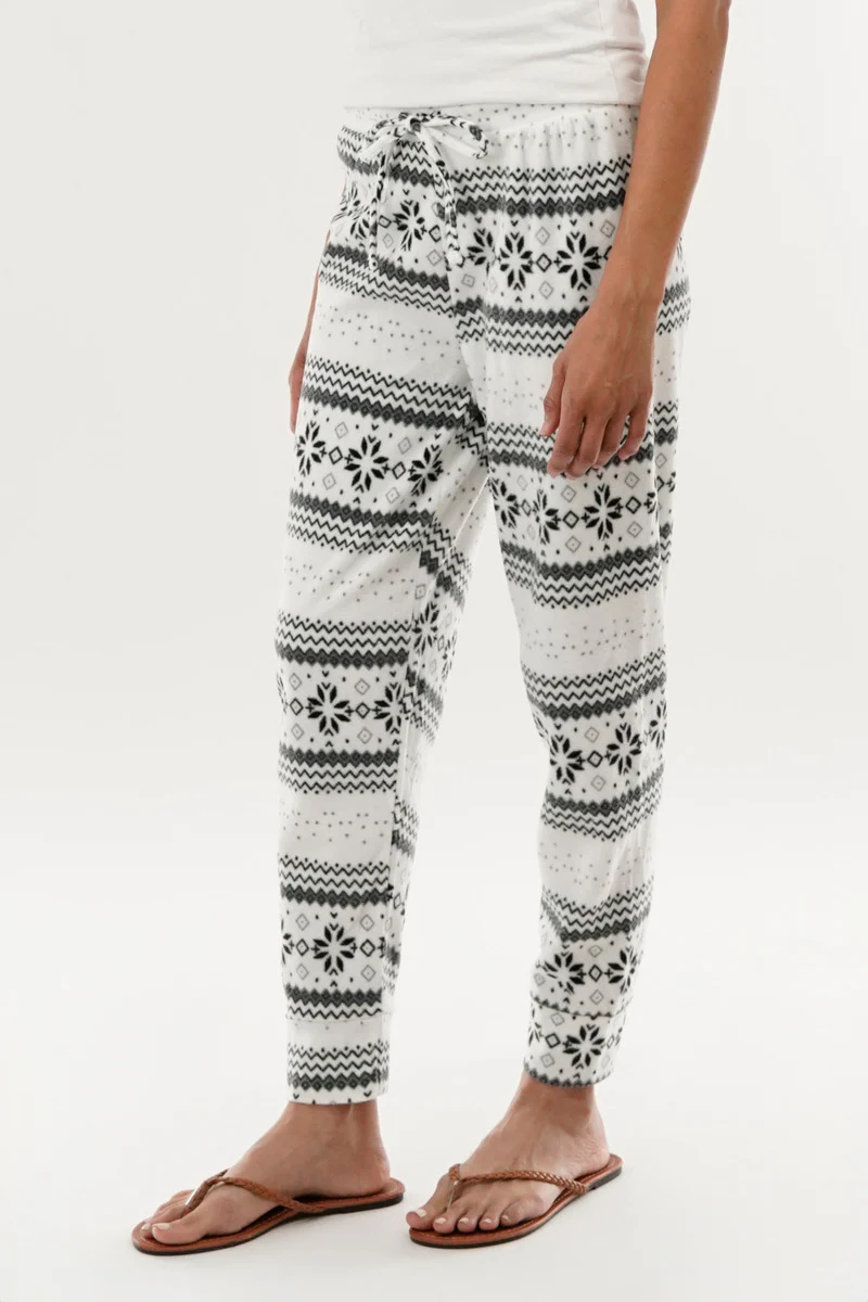 Canada Weather Gear Festive Print Pajama Pants - White - Image 2