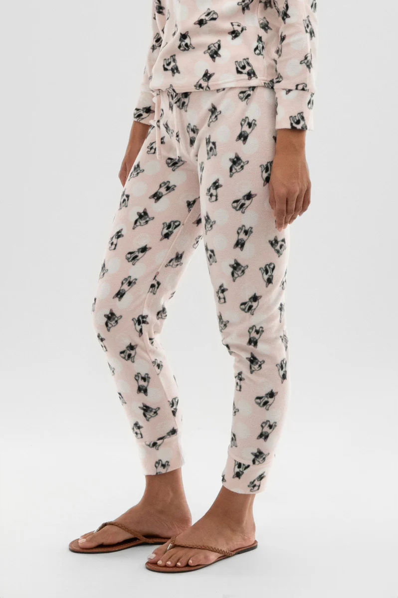 Canada Weather Gear Dog Print Pajama Pants - Blush - Image 2