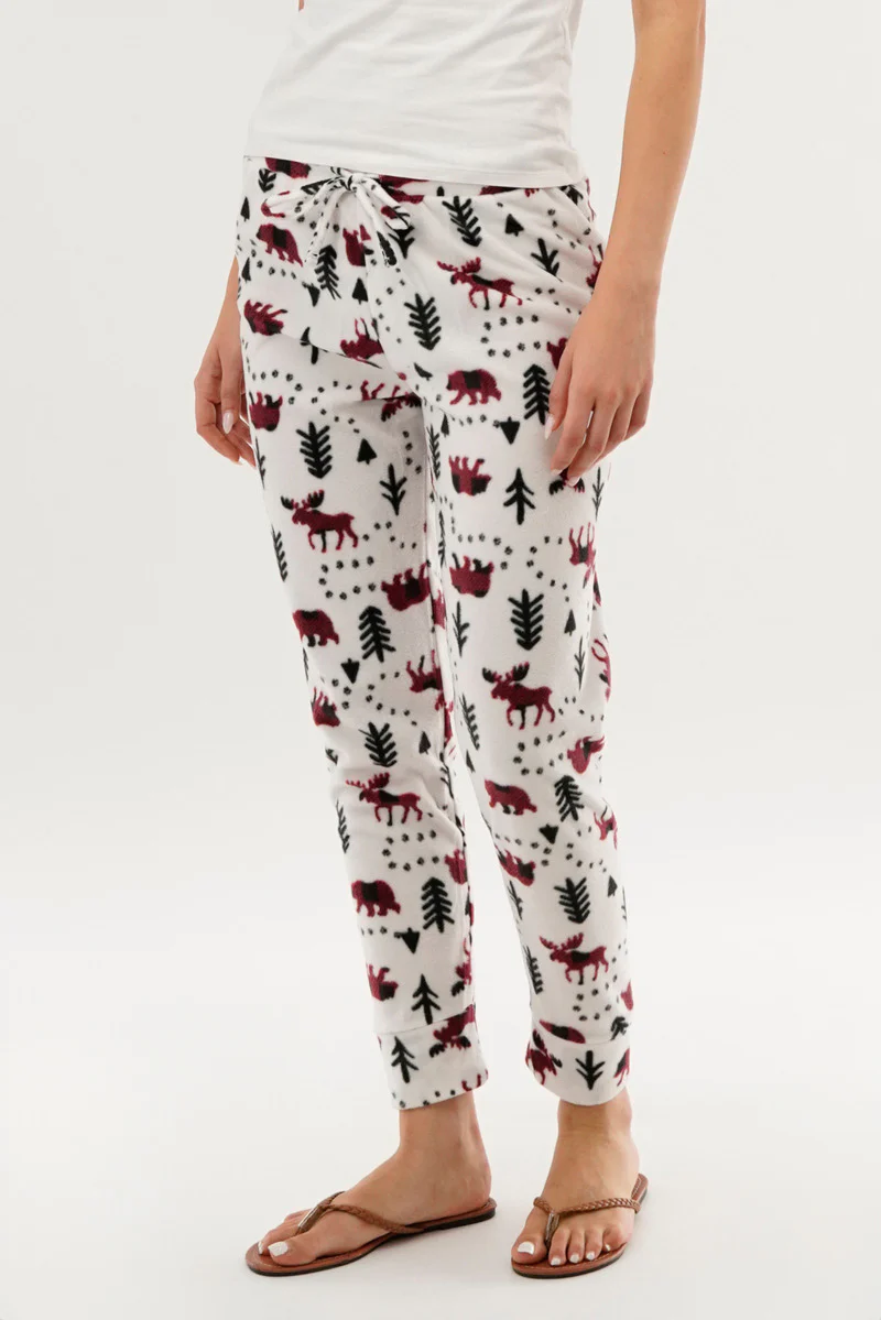 Canada Weather Gear Winter Print Pajama Pants - White - Image 2