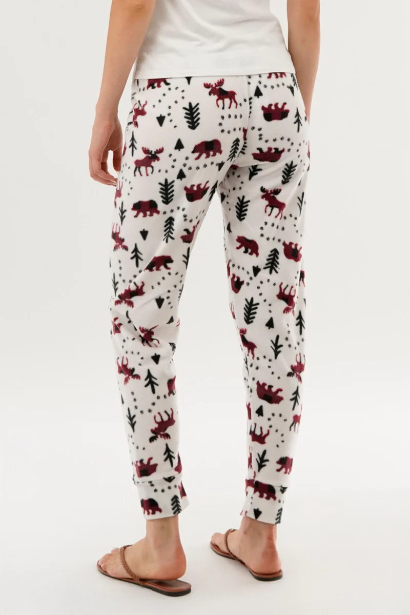 Canada Weather Gear Winter Print Pajama Pants - White - Image 3