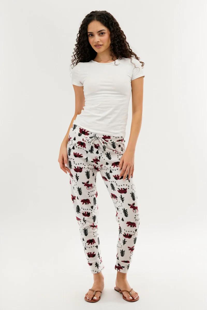 Canada Weather Gear Winter Print Pajama Pants - White - Image 5