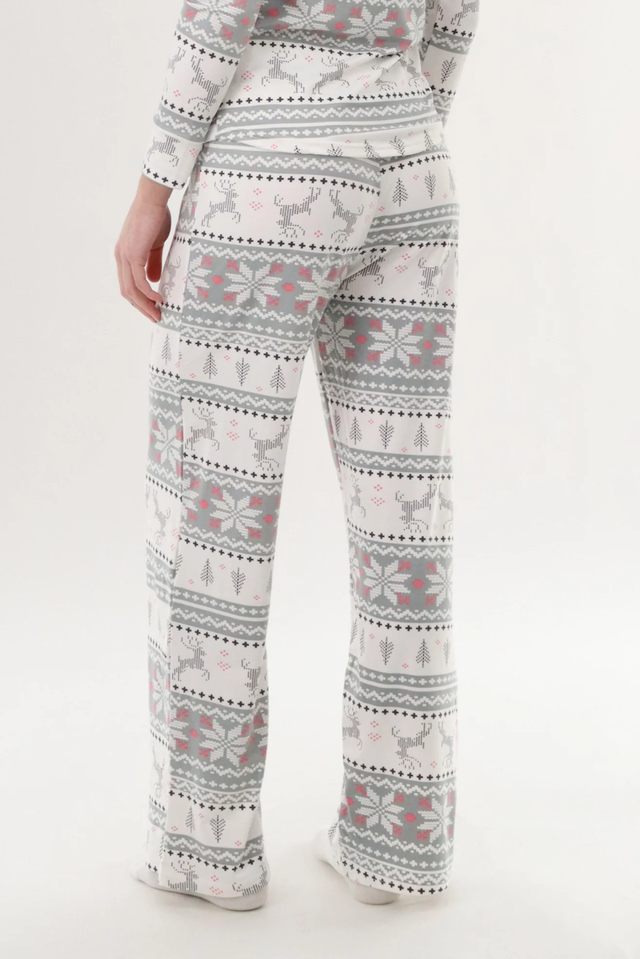 Canada Weather Gear Wide Leg Festive Pajama Pants - Grey - Image 3