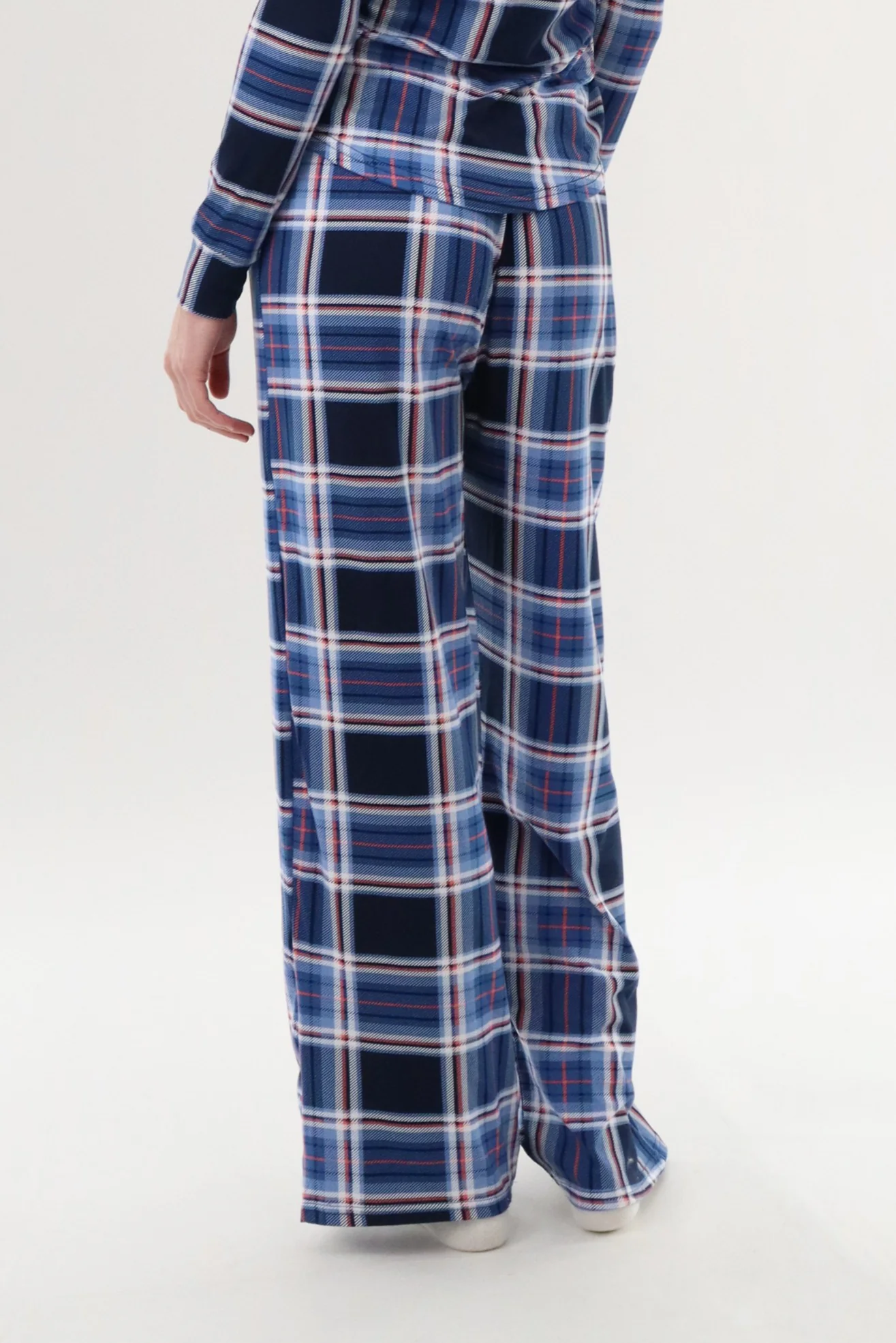 Canada Weather Gear Wide Leg Plaid Pajama Pants - Navy - Image 3