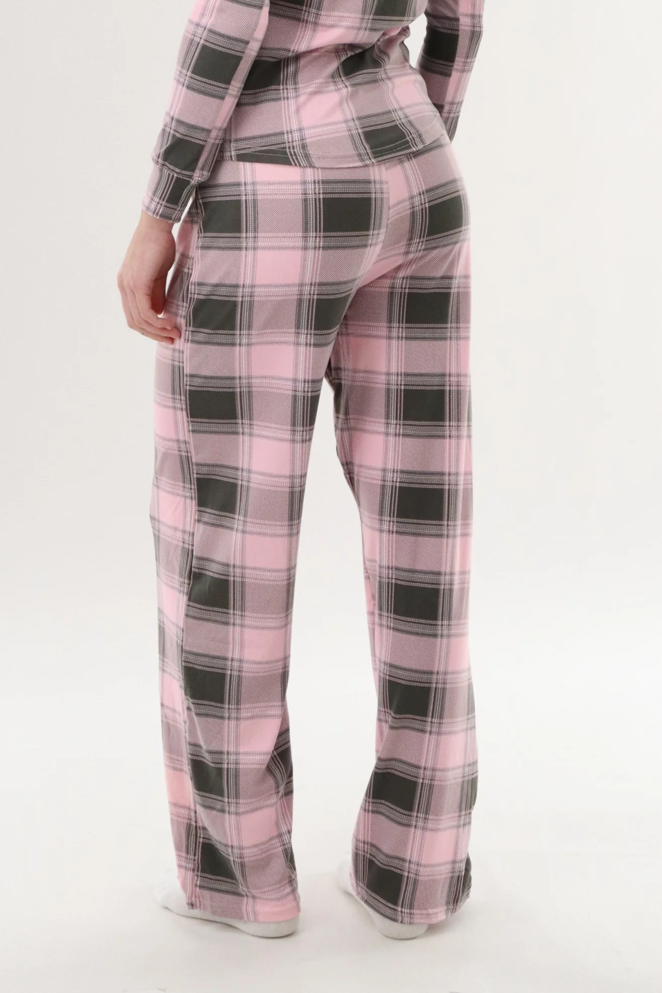 Canada Weather Gear Wide Leg Plaid Pajama Pants - Pink - Image 3