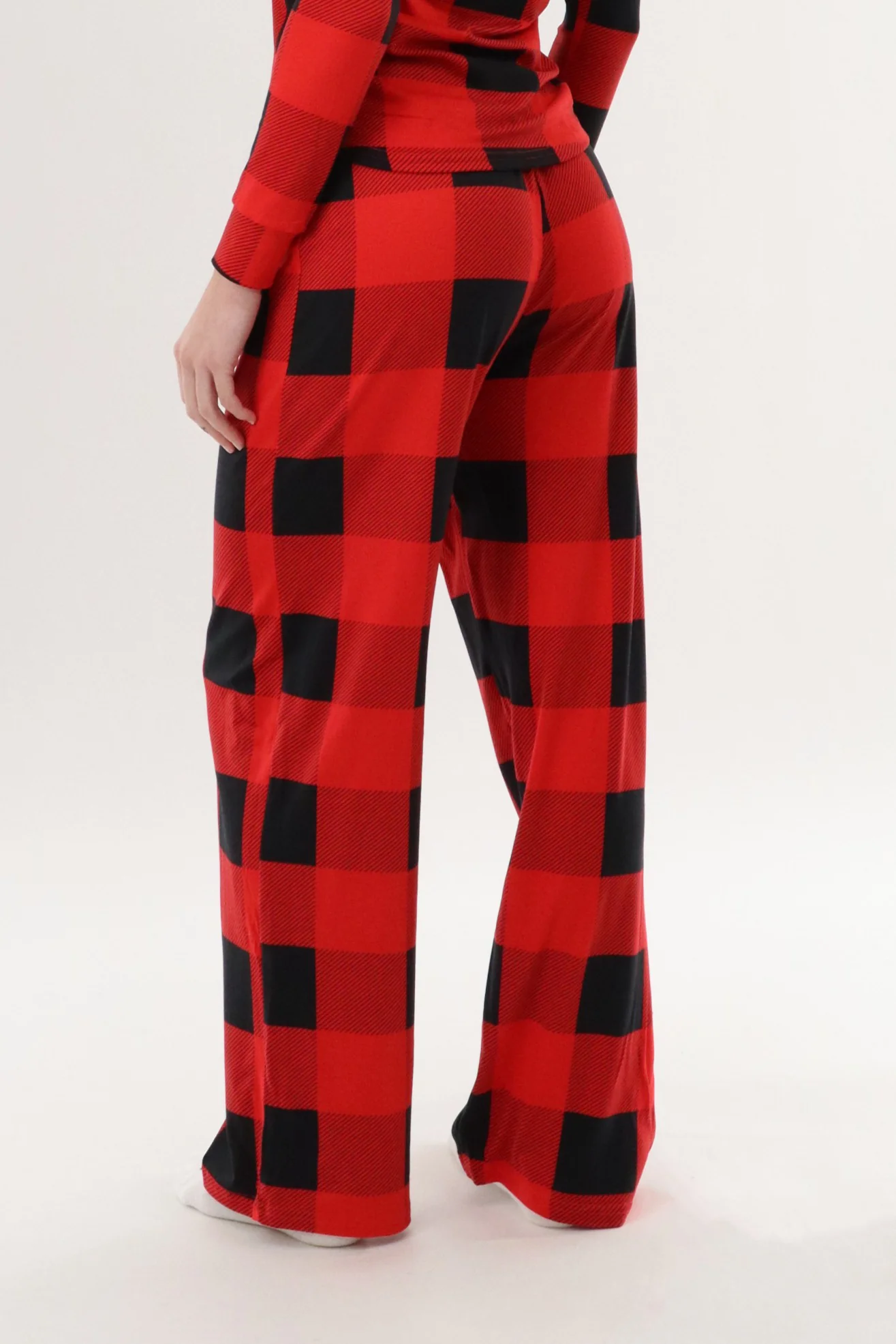 Canada Weather Gear Wide Leg Plaid Pajama Pants - Red - Image 3
