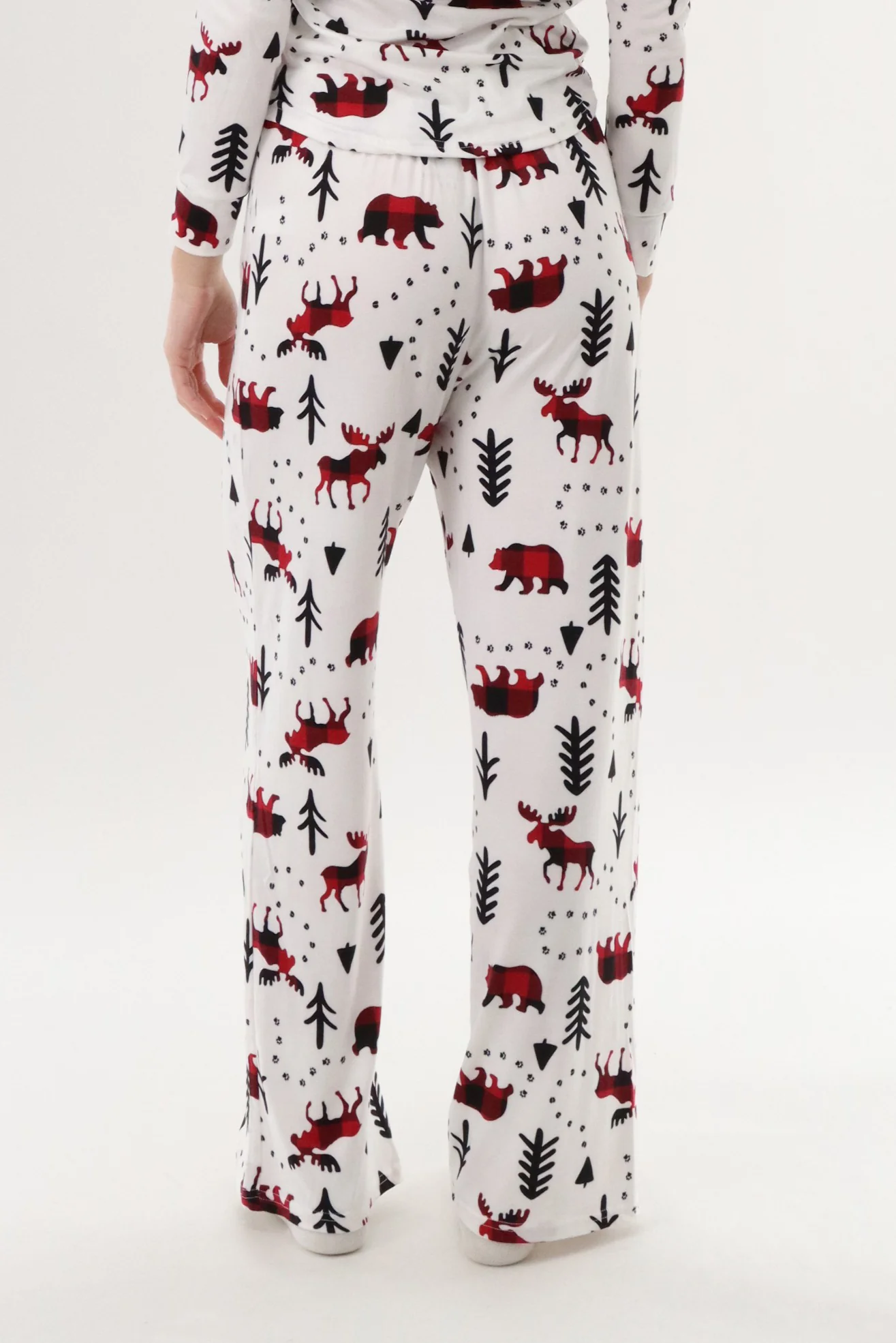 Canada Weather Gear Wide Leg Festive Pajama Pants - White - Image 3