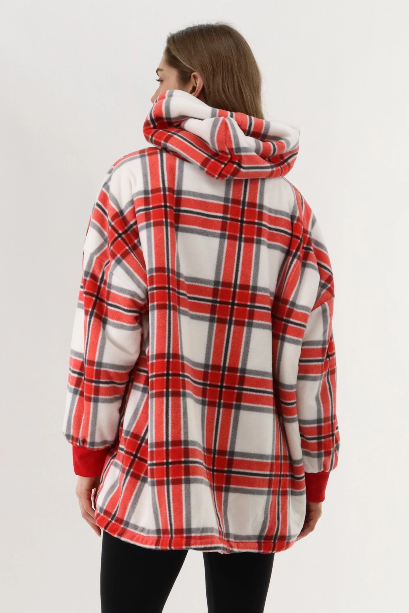 Canada Weather Gear Oversized Fleece Pajama Top - Red - Image 3