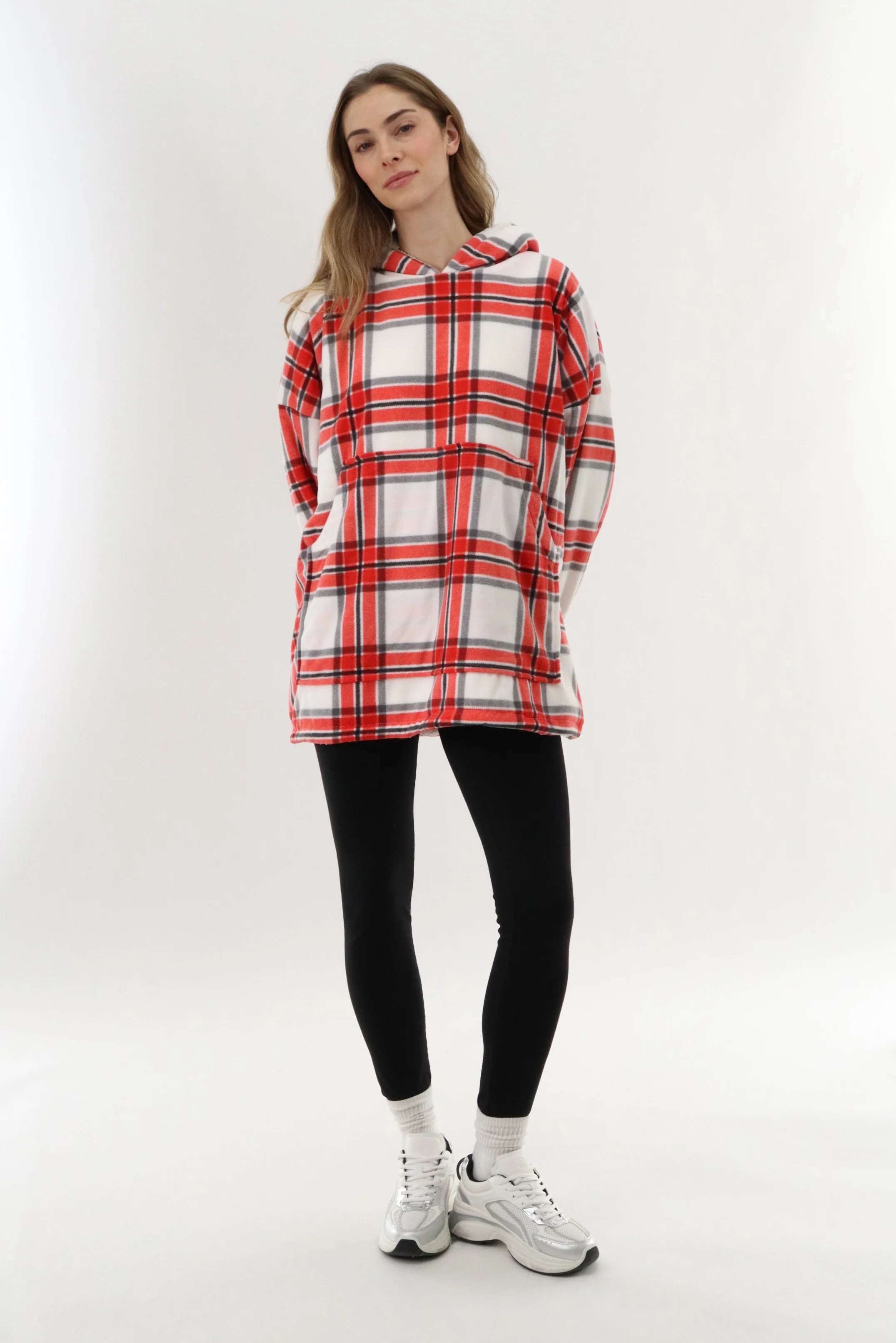 Canada Weather Gear Oversized Fleece Pajama Top - Red - Image 5