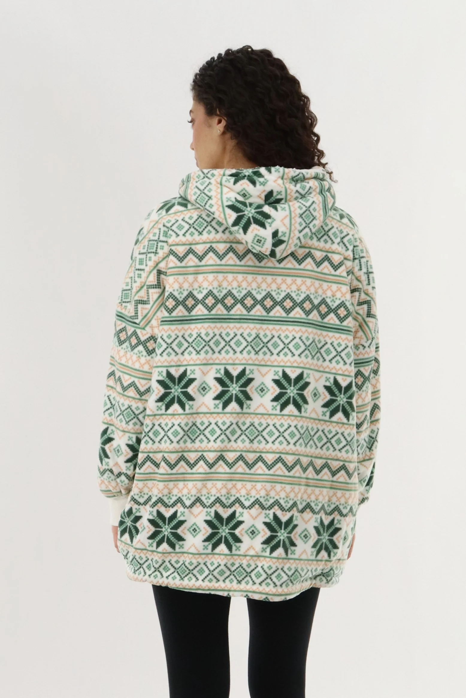 Canada Weather Gear Oversized Fleece Pajama Top - Green - Image 3