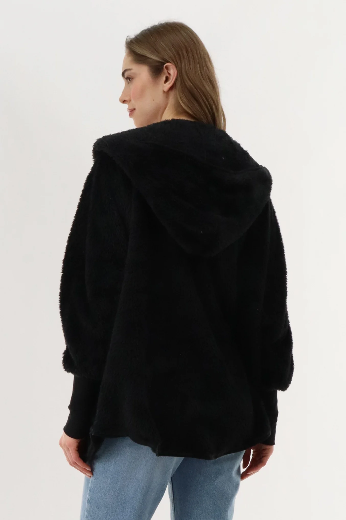 Canada Weather Gear Open Front Teddy Cardigan - Black - Image 3