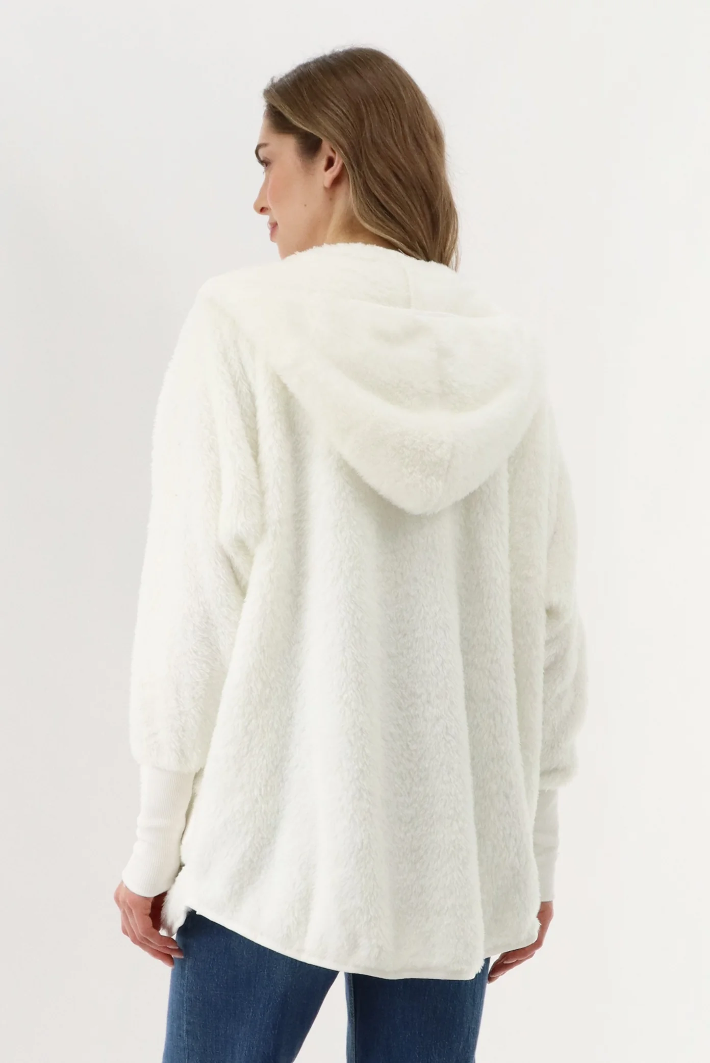Canada Weather Gear Open Front Teddy Cardigan - Cream - Image 3