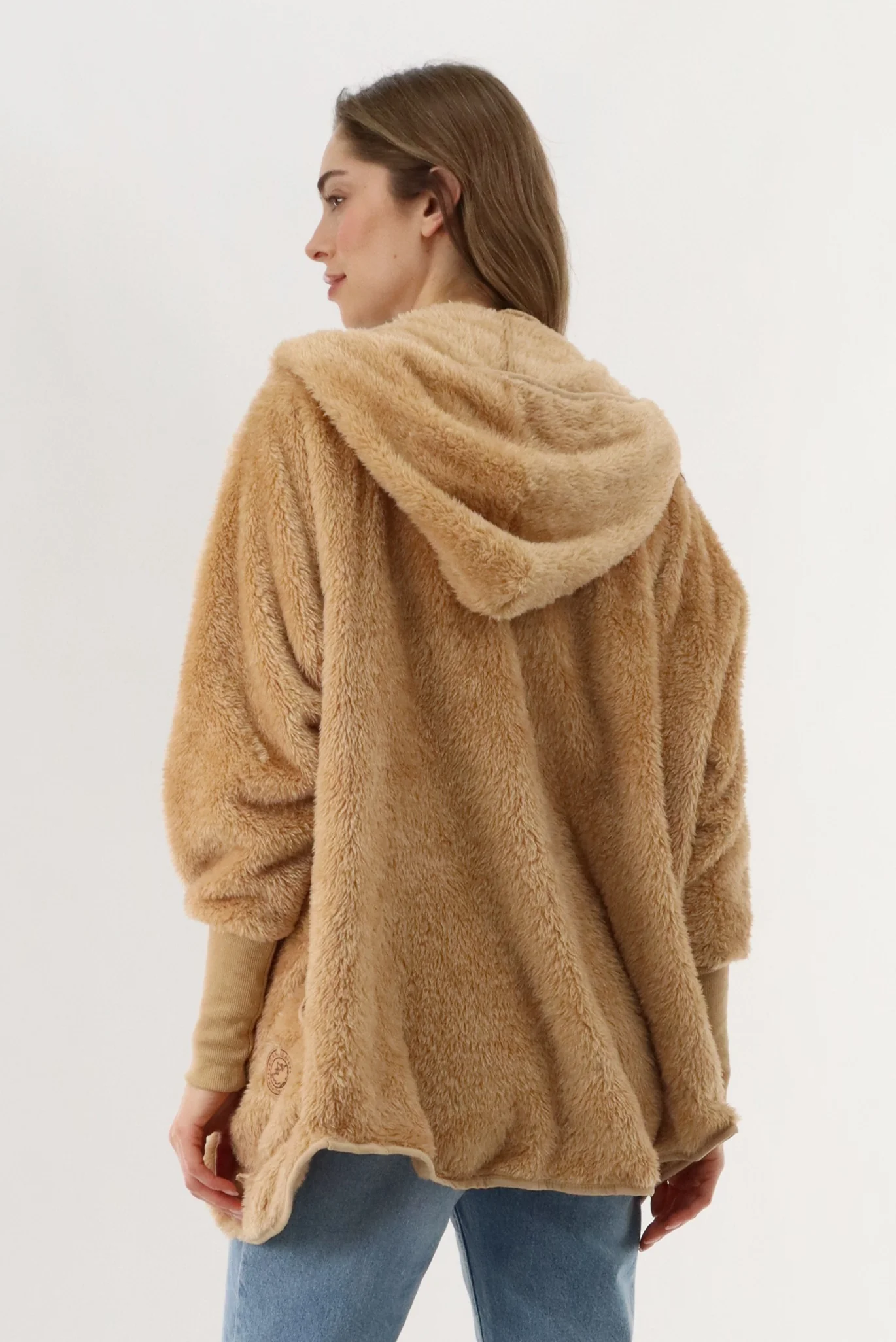 Canada Weather Gear Open Front Teddy Cardigan - Camel - Image 3
