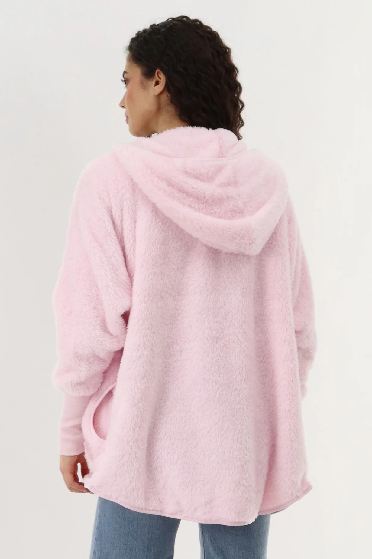 Canada Weather Gear Open Front Teddy Cardigan - Pink - Image 3