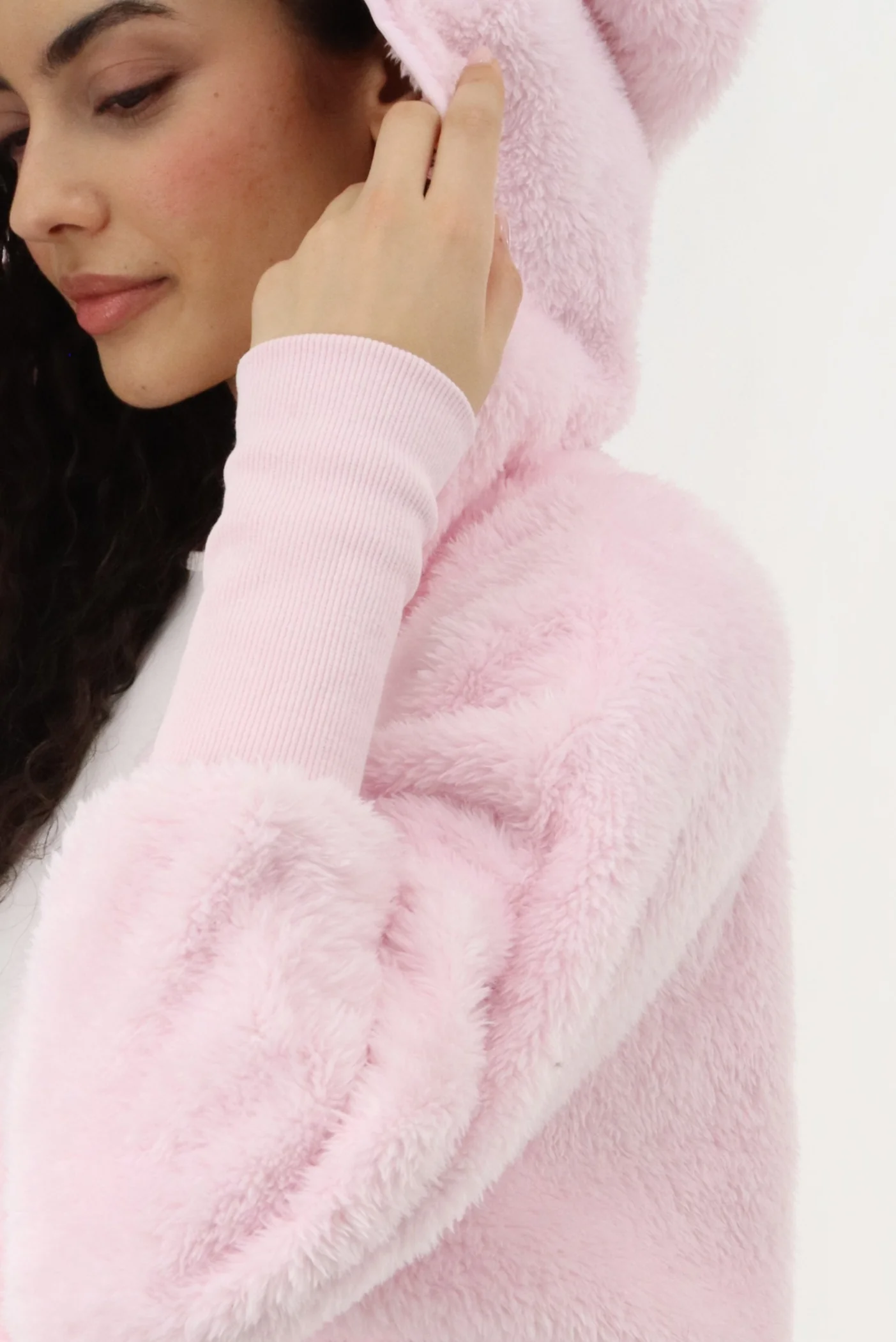 Canada Weather Gear Open Front Teddy Cardigan - Pink - Image 4