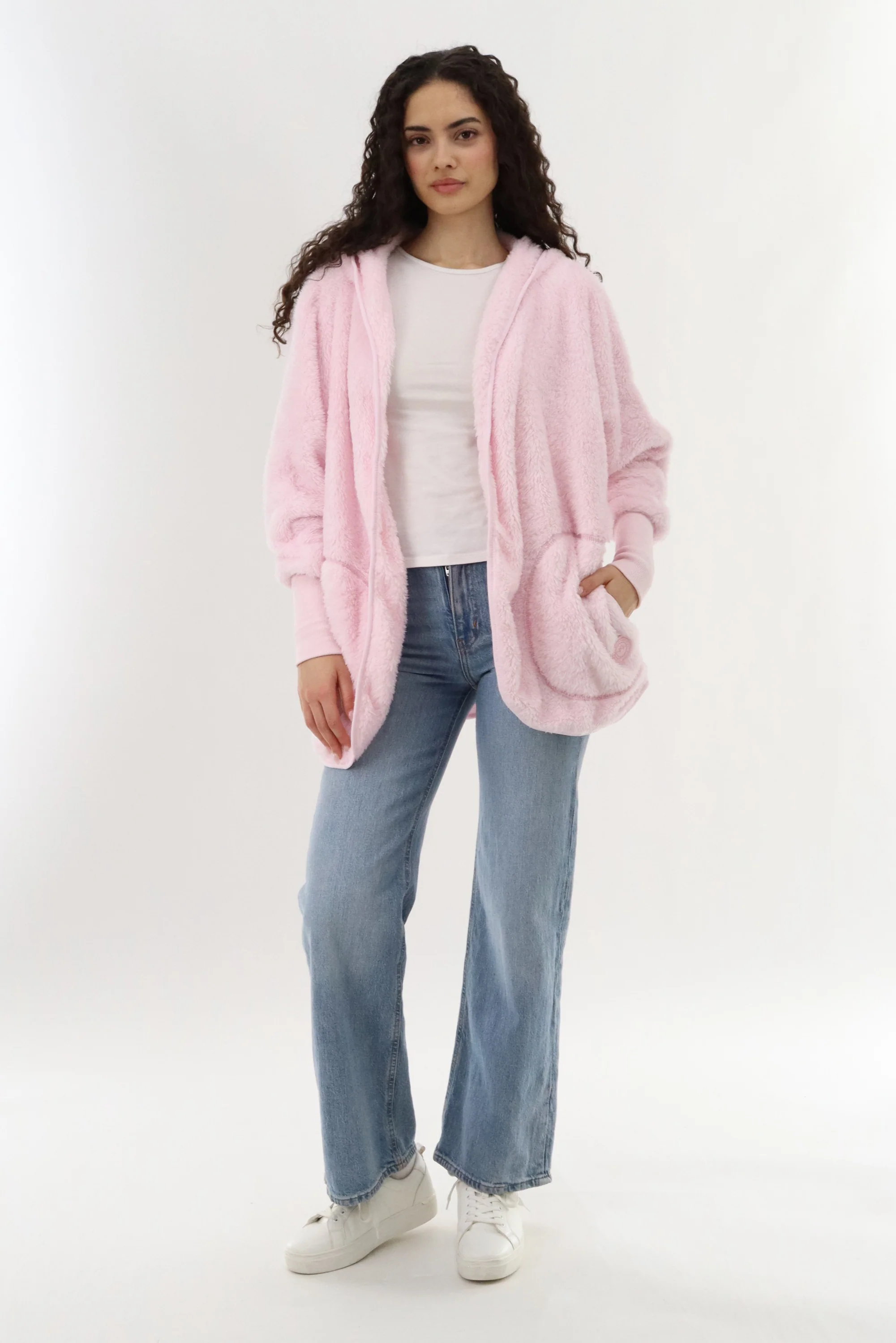 Canada Weather Gear Open Front Teddy Cardigan - Pink - Image 5