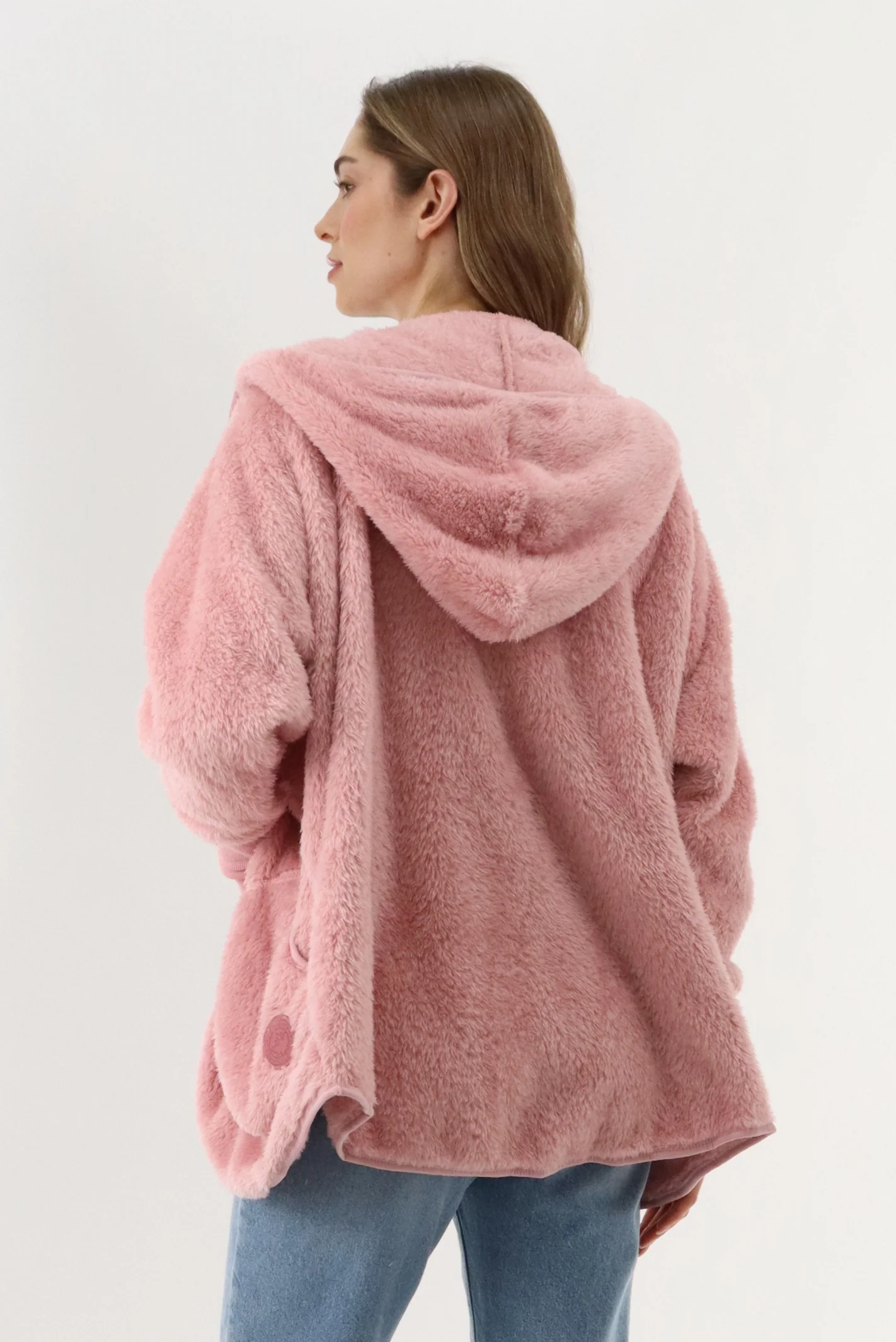 Canada Weather Gear Open Front Teddy Cardigan - Pink - Image 3