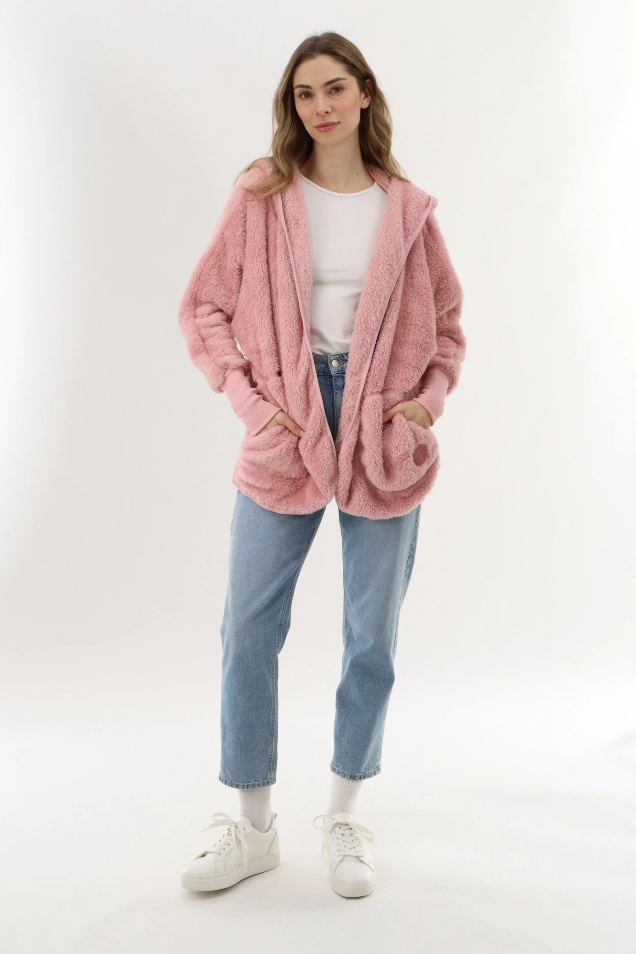 Canada Weather Gear Open Front Teddy Cardigan - Pink - Image 5