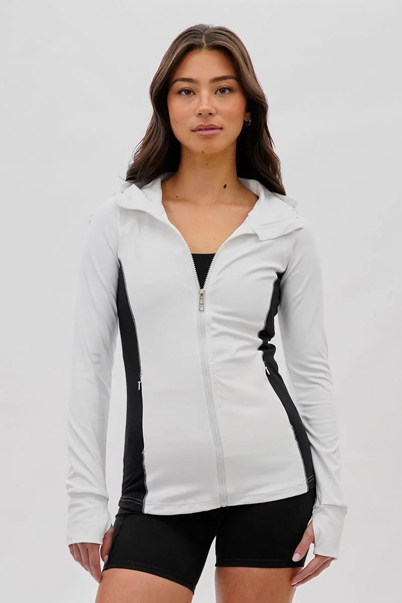 Canada Weather Gear Zip Up Yoga Lightweight Jacket - White