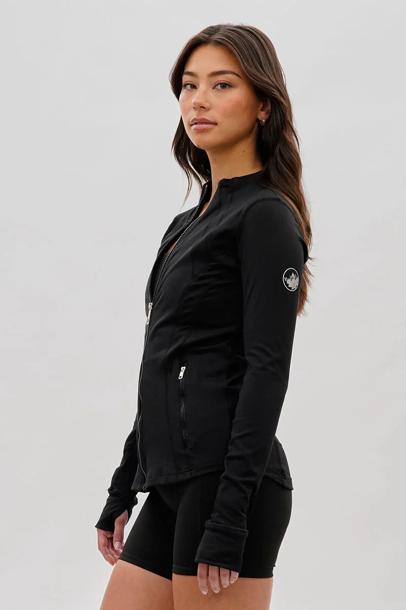 Canada Weather Gear Fitted Yoga Lightweight Jacket - Black - Image 2