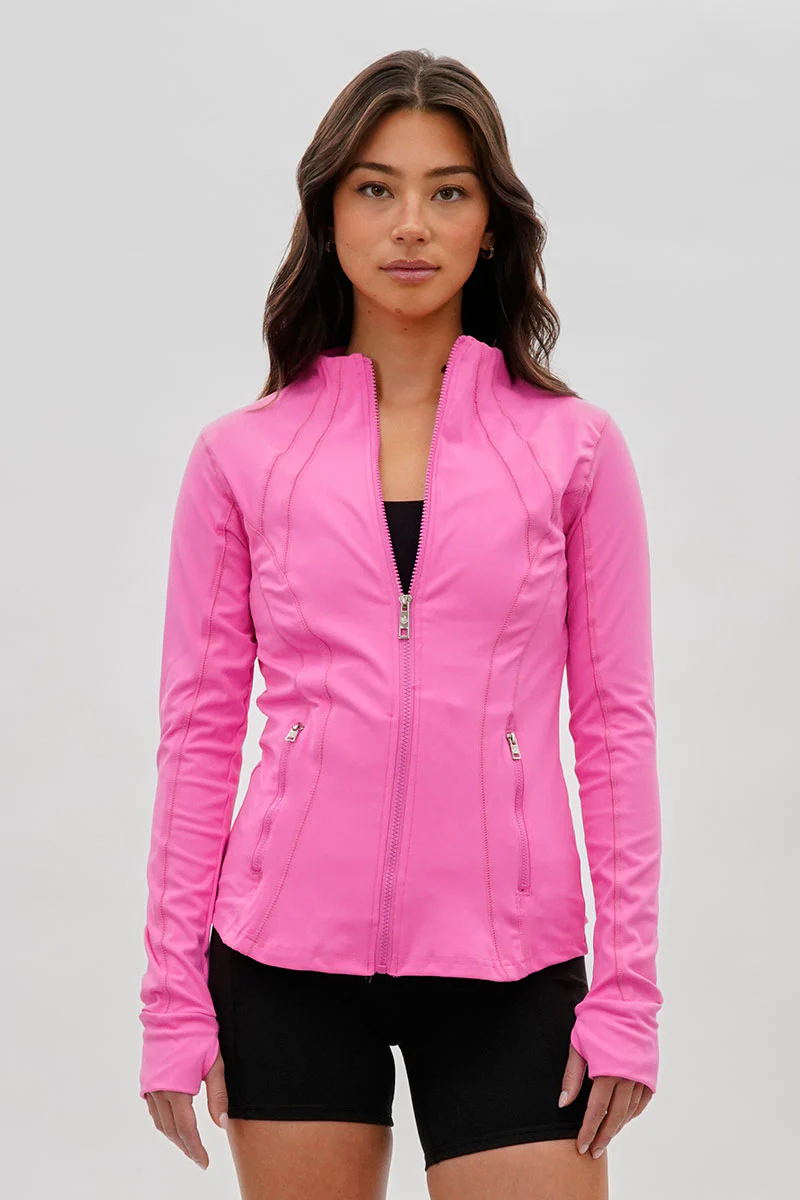 Canada Weather Gear Fitted Yoga Lightweight Jacket - Pink