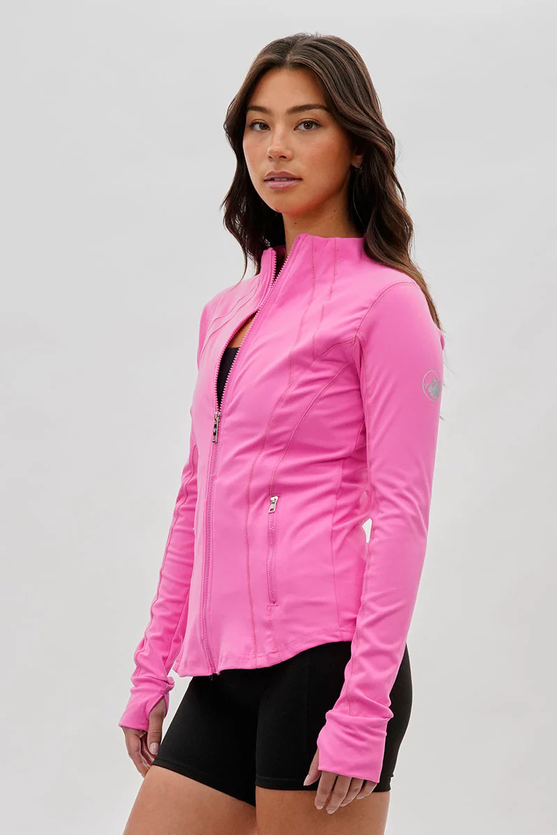 Canada Weather Gear Fitted Yoga Lightweight Jacket - Pink - Image 2