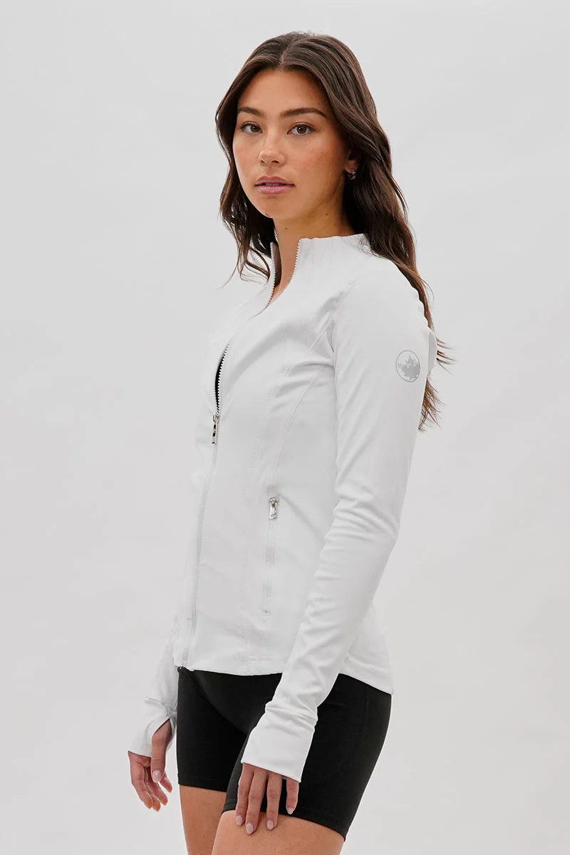 Canada Weather Gear Fitted Yoga Lightweight Jacket - White - Image 2